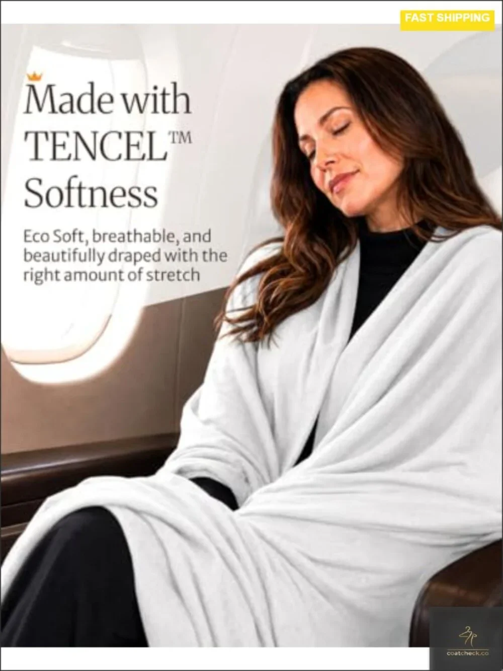 Pashmina Shawl Wrap for Women, Tencel Modal Travel Scarf, UPF 50+ Lightweight
